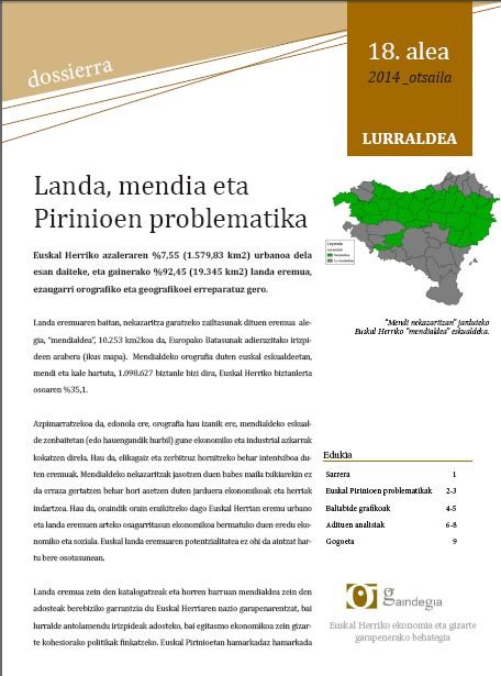 Landa, mendia eta Pirinioen problematika