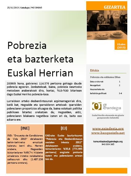 Pobrezia eta bazterketa Euskal Herrian